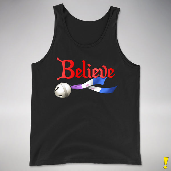 Believe Drag Pride Flag Jingle Bell Premium Tank Top - Black